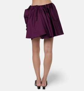 Ganni Satin Draped Mini Skirt, Model View