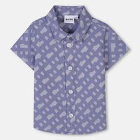 Button Closure Logo-print Shirt