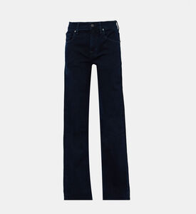 بنطال قطن دنيم داكن بخمسة جيوب