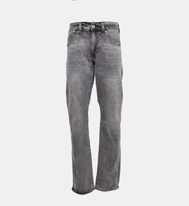 Washed Straight-cut Denim Pants Washed Straight-cut Denim Pants
