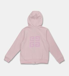 Givenchy Logo Print Hooded Fleece Cardigan, Pink, 10y, Packshot View