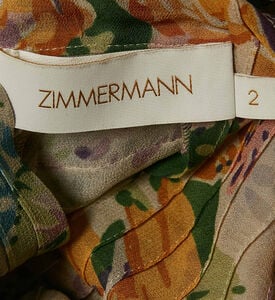 Zimmerman Floral Crepe Print Pintuck Detail Short Dress, Packshot View Zimmerman Floral Crepe Print Pintuck Detail Short Dress, Packshot View