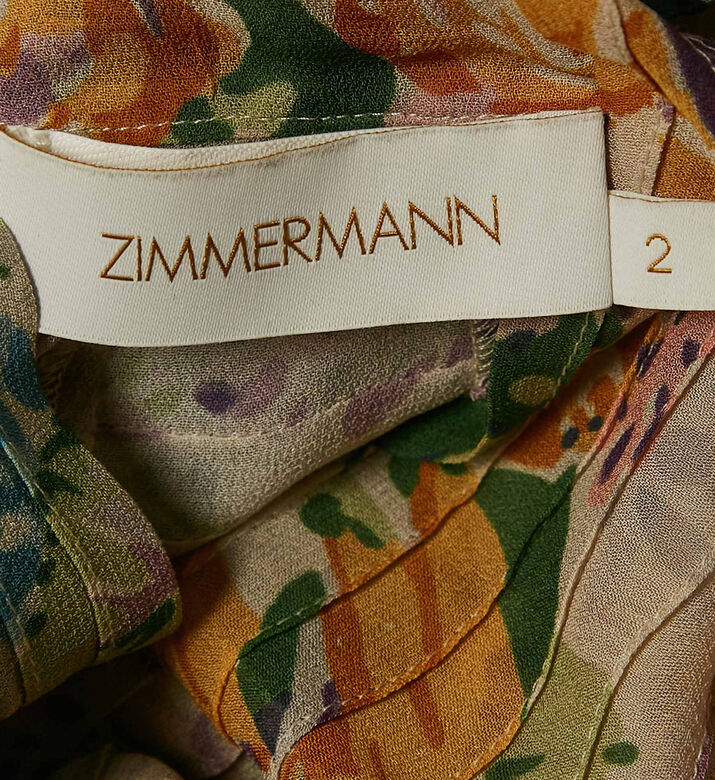 Zimmerman Floral Crepe Print Pintuck Detail Short Dress, Packshot View Zimmerman Floral Crepe Print Pintuck Detail Short Dress, Packshot View