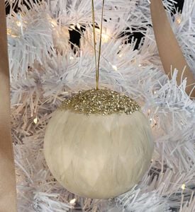 Ornament Ball Feather Ornament Ball Feather