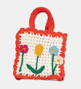 Stella McCartney Floral Crochet Tote Bag, Packshot View