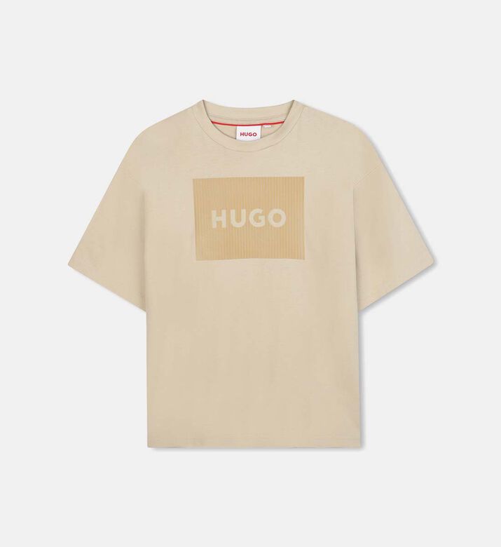 Cotton Velvet-effect Logo Short-sleeve T-shirt