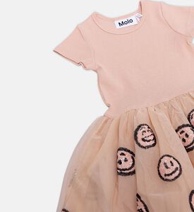 فستان سيروسيلا بطبعة وجوه مبتسمة