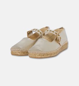 Salvi Buckle Strap Flatform Espadrilles, Gold, Eu-41, Packshot View