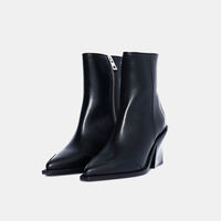 Cara Semi-shiny Calfskin Boots