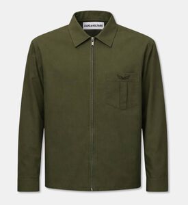 Zadig et Voltaire Suzy Zip-up Overshirt, Green, M, Packshot View