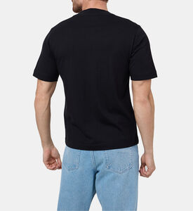 تيشيرت قطن بشعار على الصدر