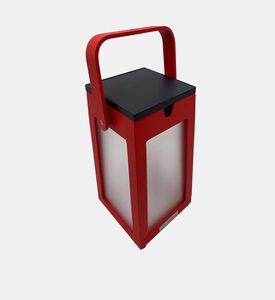 Les Jardins Tink Aluminum Solar Lantern, Red, Packshot View