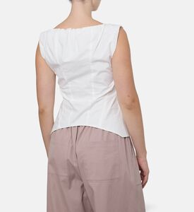 Dawei Round Neck Sleeveless Top, Model View