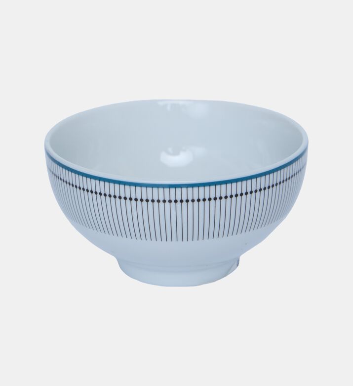 Porcelain Bowl With Striped Design