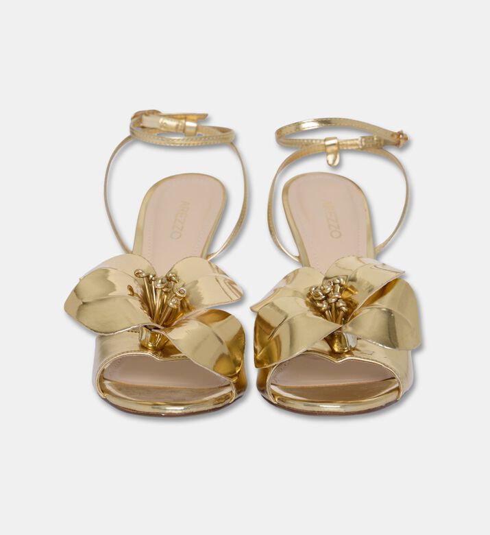 Arezzo Bow-detail High-heel Sandals, Gold, Eu-38, Packshot View