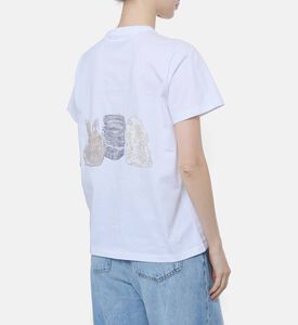 Ganni Animal Trio Graphic T-shirt, Model View