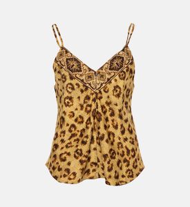 Mes Demoiselles Leopard-print V-neck Top, Packshot View