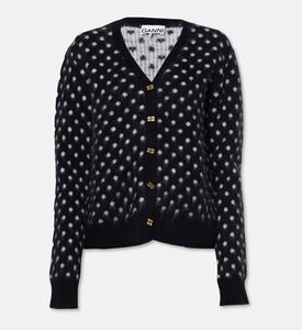 Ganni Gold-tone Buttons All-over Polka-dot Cardigan, Packshot View