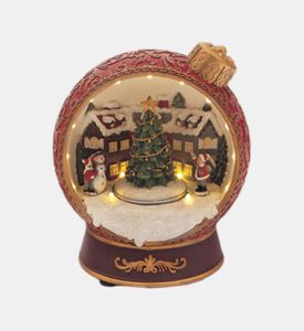 Resin Musical Lit Christmas Village Globe Resin Musical Lit Christmas Village Globe