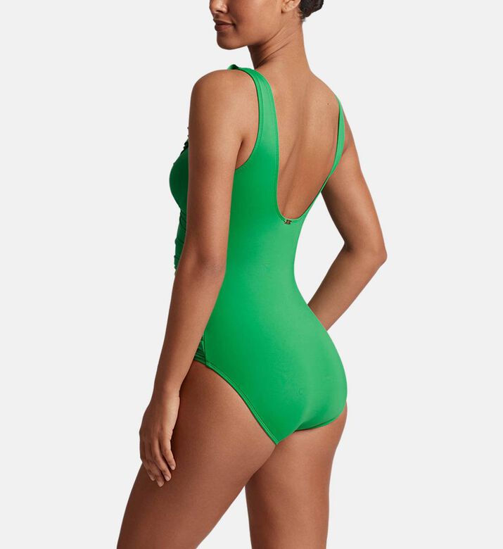 بدلة سباحة بياقة في بقطعة واحدة مكشكشة