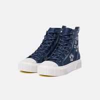 The Sequin Daisy Denim High-top Sneakers