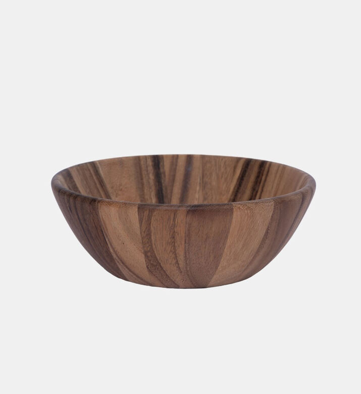 Acacia Wood Round Salad Bowl