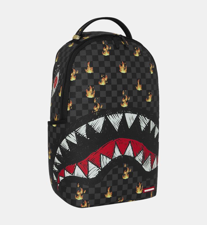 Sprayground Backpack Scribble Fire Check, Packshot View