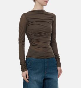 Gaia Draped Long-sleeve T-shirt