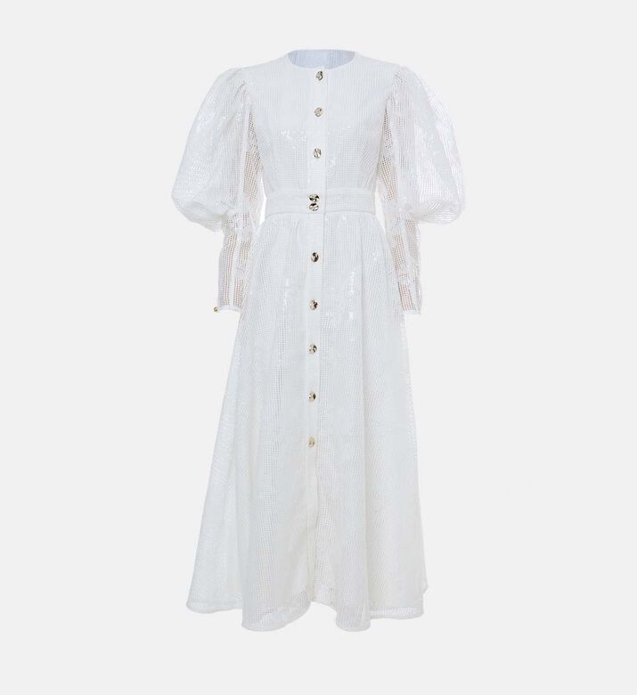 Matelass&eacute; Midi Dress