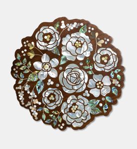 Darmisak Blooming Bouquet Walnut Wood Table, Packshot View