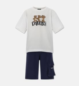 Moschino BKT Bear Printed 2-piece Short Set, Packshot View