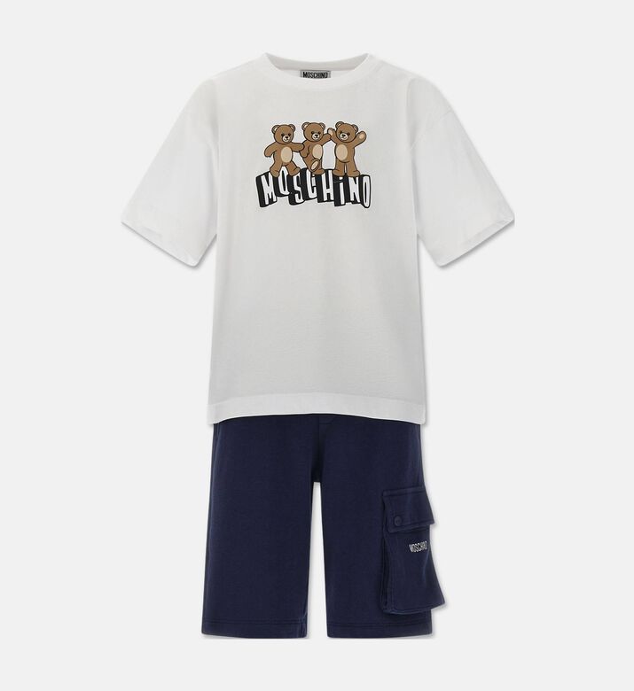 Moschino BKT Bear Printed 2-piece Short Set, Packshot View