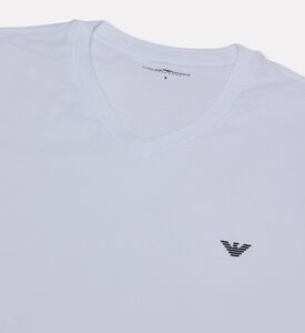 Emporio Armani Ts V Neck, White, Xl, Packshot View