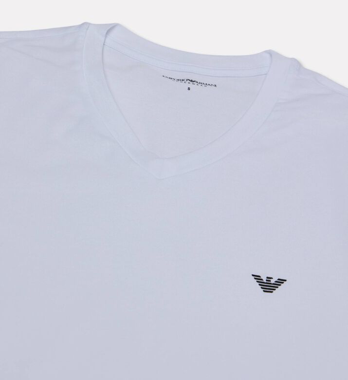 Emporio Armani Ts V Neck, White, Xl, Packshot View