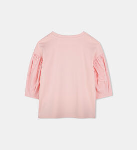 تيشيرت بياقة منفوخة دائرية