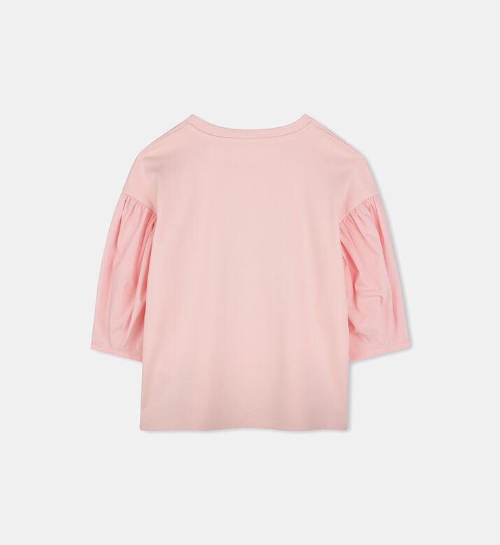 تيشيرت بياقة منفوخة دائرية