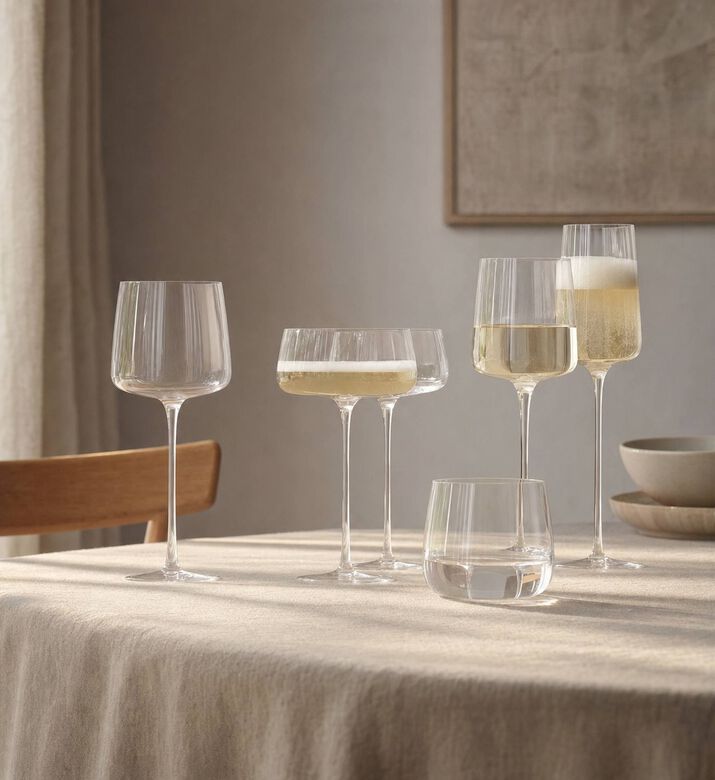 Lsa Metropolitan Champagne Flute 230ml Clear X 4, Model View