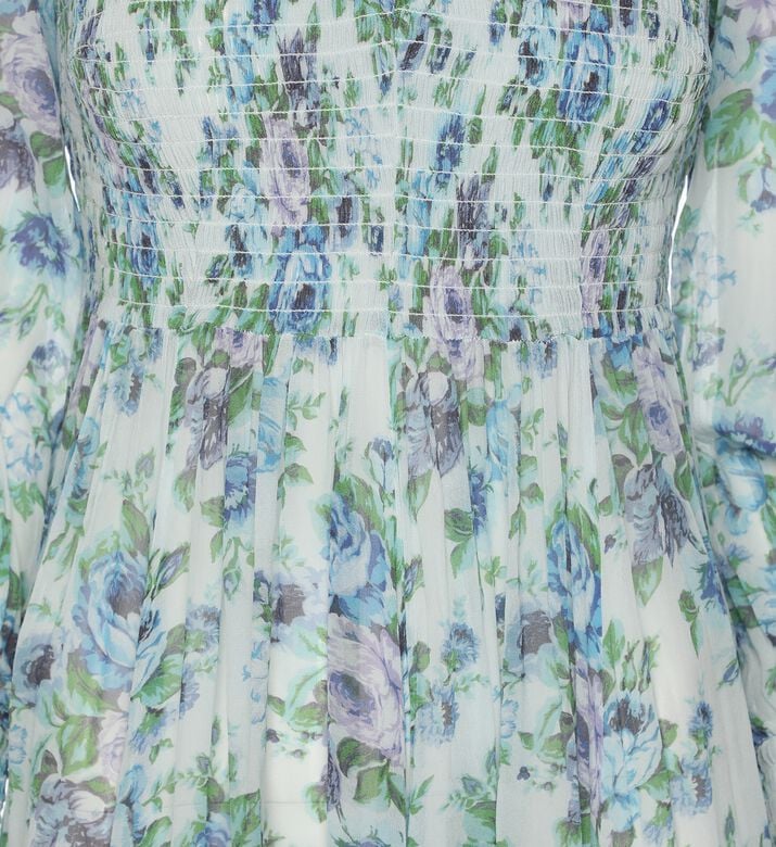 Zimmerman Zimmermann Floral-print Silk Shirred Dress, Packshot View Zimmerman Zimmermann Floral-print Silk Shirred Dress, Packshot View