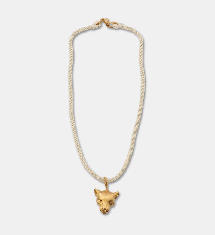 Forte-Forte Rope Necklace With Feline Pendant, Packshot View
