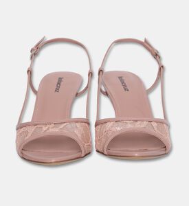 Lola Cruiz Alberta Lace Slingback Sandals, Nude, Eu-39, Packshot View