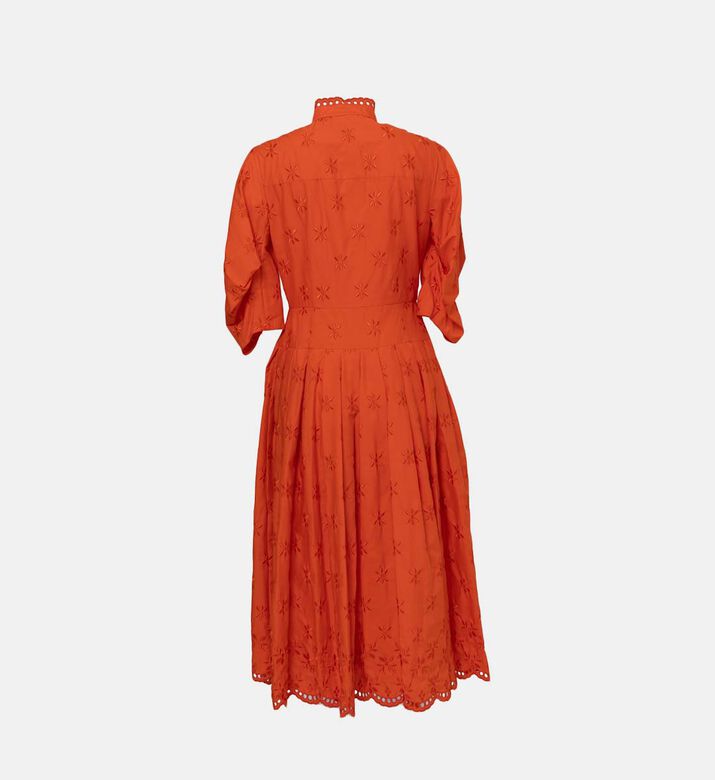Zelda Puff Sleeve Waisted Midi Dress