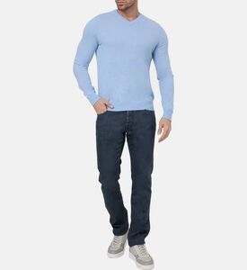 بنطال جينز ضيق بتفصيل وشاح