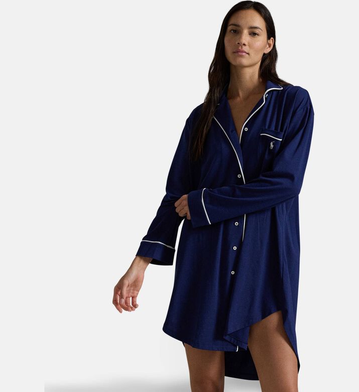 Polo by Ralph Lauren Sleepshirt, Dark-blue, L, Model View