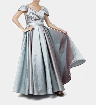 Short-sleeve Flared Dress