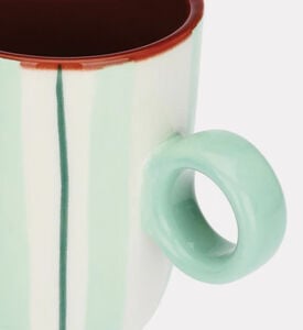 Thun Mug Stripes Blue Attimi, Green, Packshot View