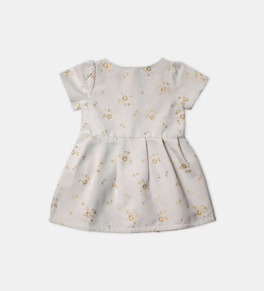 Metallic Flower-print Dress