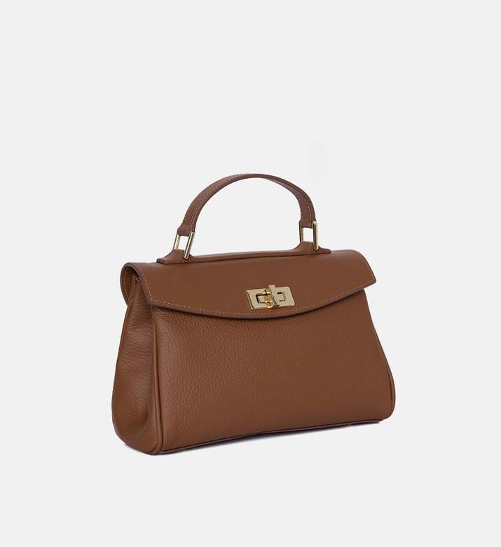 Maya.M The Corporate Calf Leather Handbag, Terracotta, Packshot View