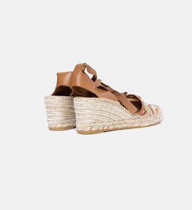 صندل بنقشة متعرجة بكعب ويدج