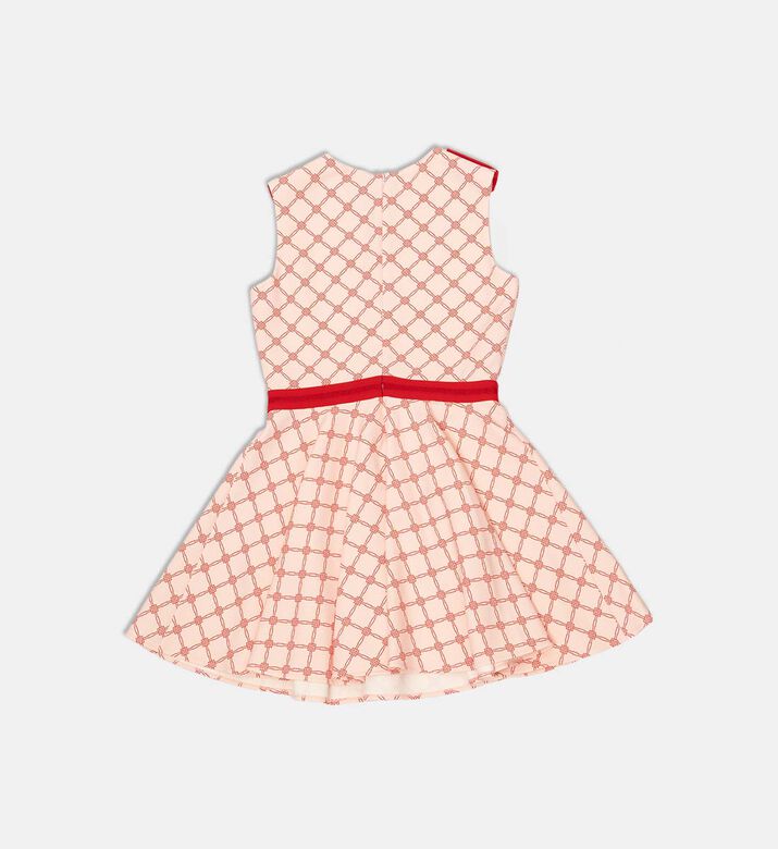 La Mia Bambina All-over Logo-print Flared Dress, Pink, 10y, Packshot View