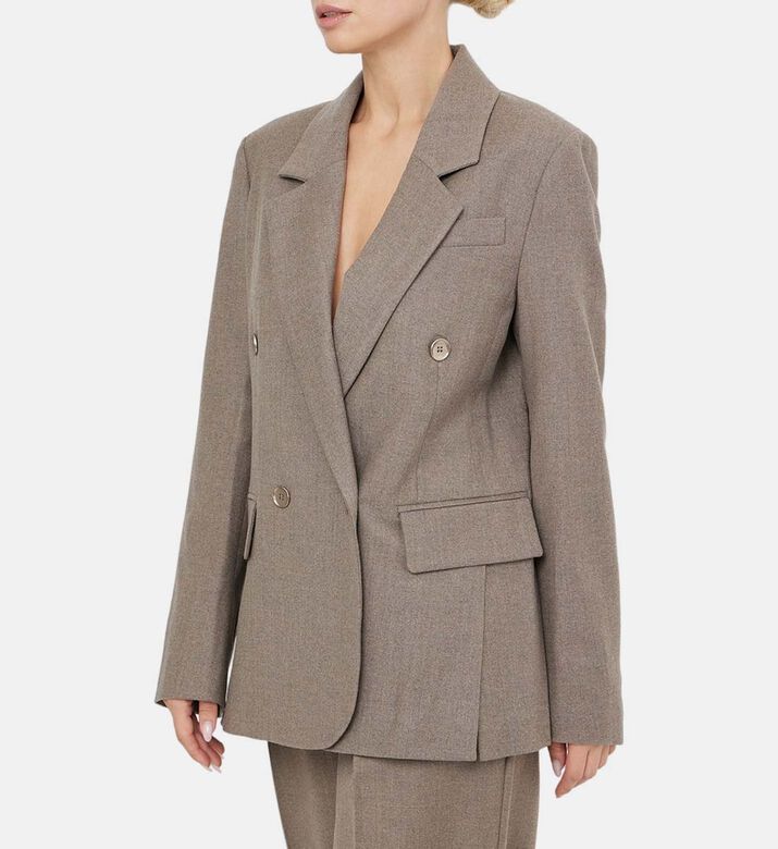 Double-breasted Flap Pockets Jacket